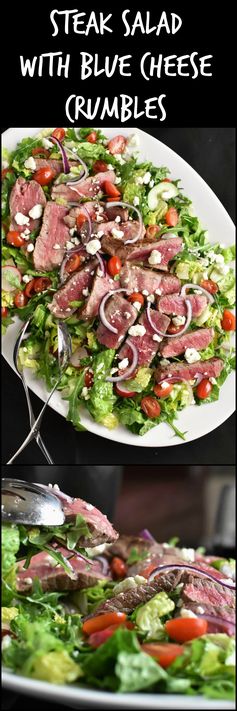 Steak Salad with Blue Cheese Crumbles