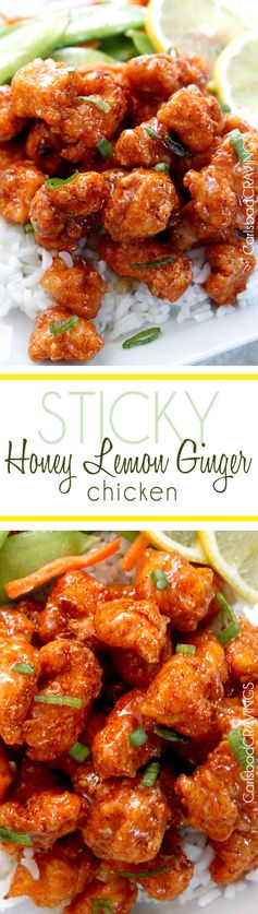 Sticky, Crispy Honey Lemon Ginger chicken