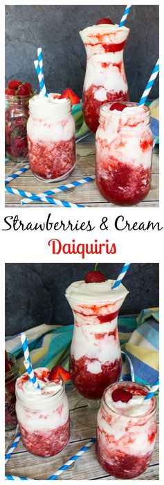 Strawberries & Cream Daiquiris