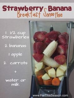 Strawberry Banana Breakfast Smoothie (Dairy Free