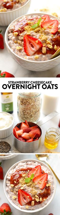 Strawberry Cheesecake Overnight Oats