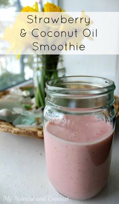 Strawberry Coconut Oil Smoothie