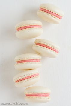 Strawberry Colada Macarons