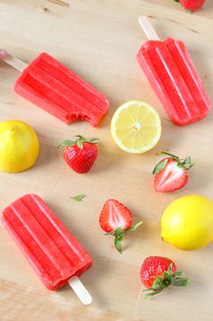 Strawberry Lemonade Ice Pops