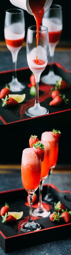 Strawberry Lime Champagne