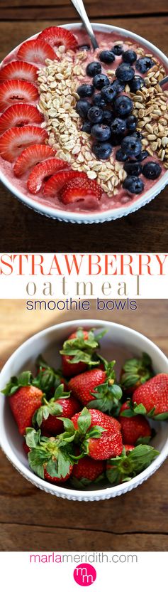 Strawberry Oatmeal Smoothie Bowl