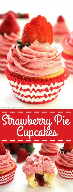 Strawberry Pie Cupcakes