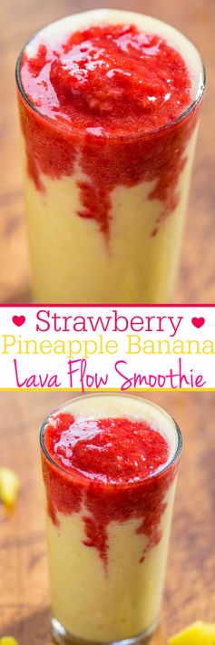 Strawberry Pineapple Banana Lava Flow Smoothie