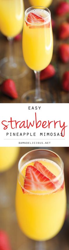Strawberry Pineapple Mimosas