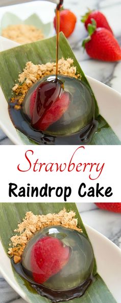 Strawberry Raindrop Cake