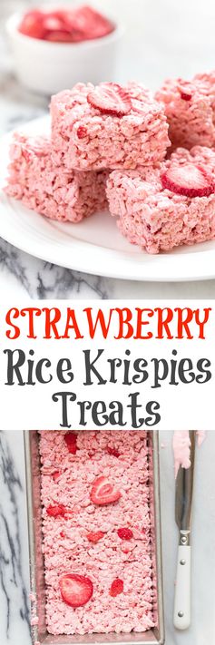 Strawberry Rice Krispie Treats