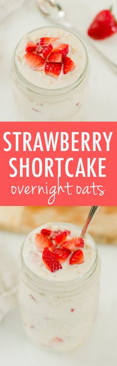 Strawberry Shortcake Overnight Oats