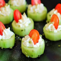 Stuffed cucumber bites