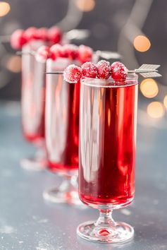 Sugared Cranberry Ginger Mimosas