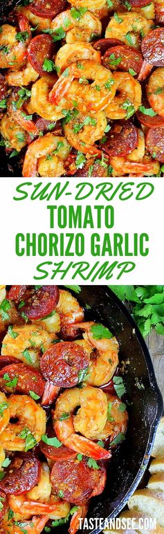 Sun-Dried Tomato Chorizo Garlic Shrimp