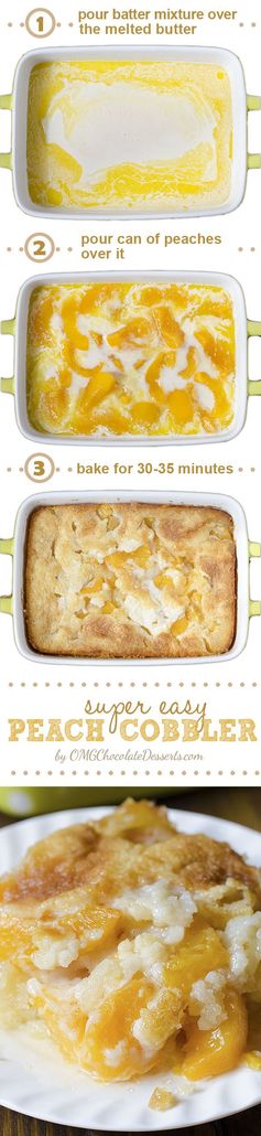 Super Easy Peach Cobbler