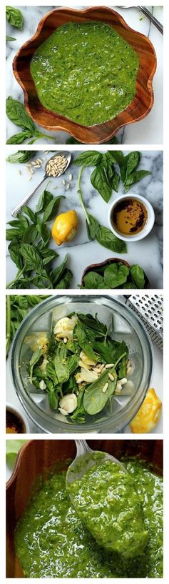 Super Healthy Spinach Basil Pesto (Vegan // Dairy Free // Gluten Free