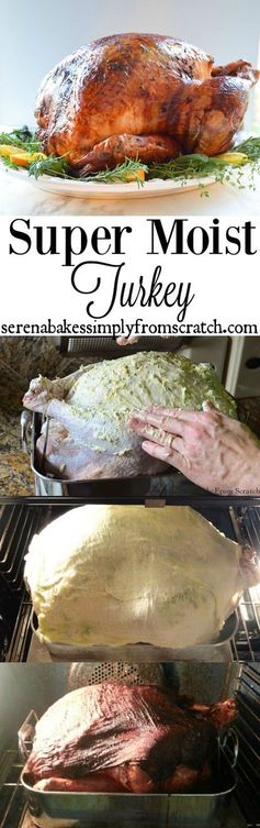 Super juicy turkey baked in cheesecloth and white wine