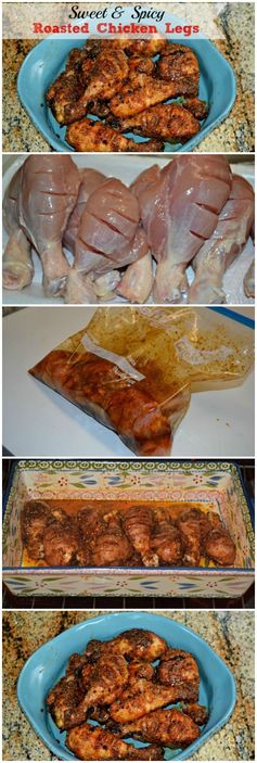 Sweet & Spicy Roasted Chicken Legs