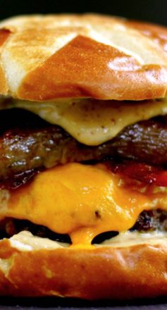 Sweet and Smoky Bacon Brat Burger