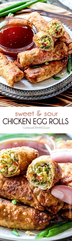 Sweet and Sour Chicken Egg Rolls