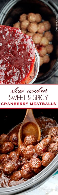 Sweet and Spicy Cranberry Meatballs (Slow Cooker