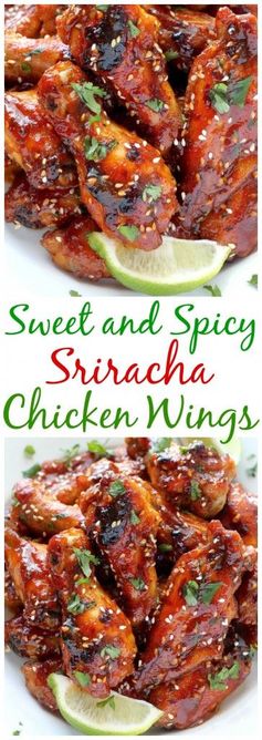 Sweet and Spicy Sriracha Baked Chicken Wings