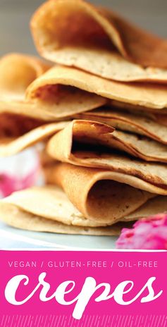 Sweet Oil-Free Crepes (vegan + GF