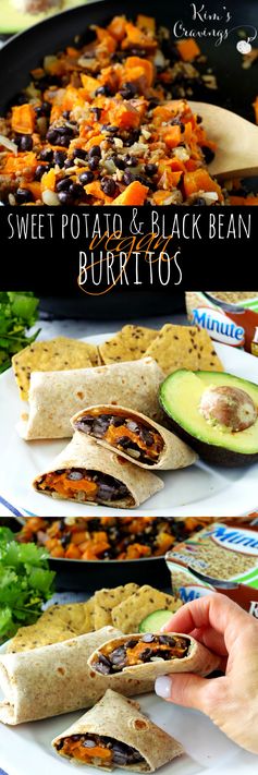 Sweet Potato and Black Bean Vegan Burritos