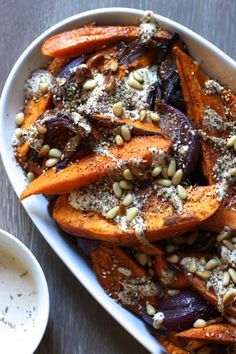 Sweet Potato and Red Onion with Tahini and Za’ atar by Yotam Ottolenghi from Jerusalem Cookbook