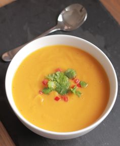 Sweet potato, garlic and chilli soup