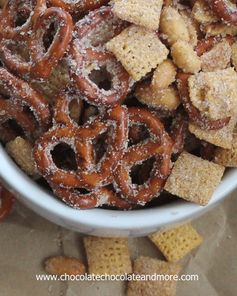 Sweet Salty Cinnamony Pretzel Snack Mix