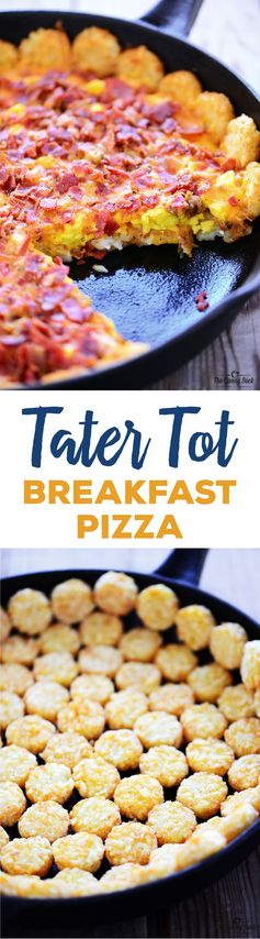 Tater Tot Breakfast Pizza