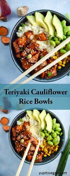 Teriyaki Cauliflower Rice Bowls