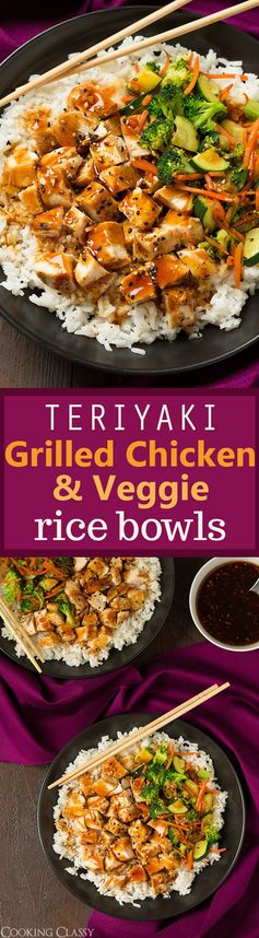 Teriyaki Grilled Chicken and Veggie Rice Bowls