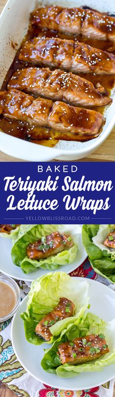 Teriyaki Salmon Lettuce Wraps