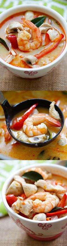 Thai Coconut Chicken and Shrimp Soup