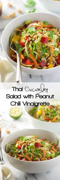 Thai Cucumber Salad with Peanut Chili Vinaigrette