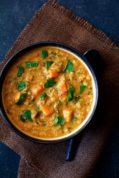 Thai Red Curry Sweet Potato and Lentil Soup