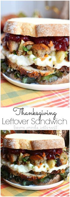 Thanksgiving Leftovers Sandwich