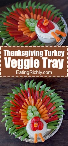 Thanksgiving Turkey Veggie Tray Kids Can't Resist Eating