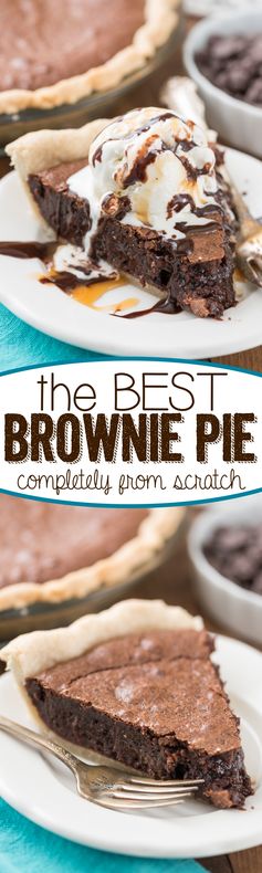 The BEST Brownie Pie