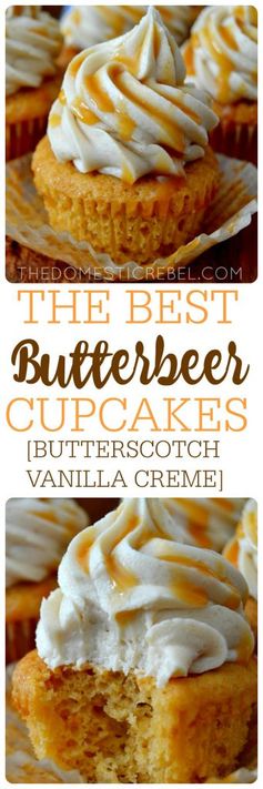 The Best Butterbeer Cupcakes