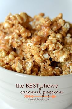 The BEST Chewy Caramel Popcorn