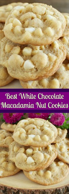 The BEST Chewy White Chocolate Macadamia Nut Cookies