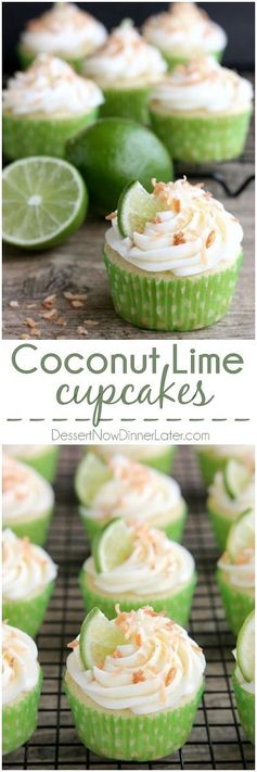 The BEST Coconut Lime Cupcakes