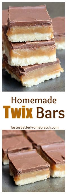 The BEST Homemade Twix Bars