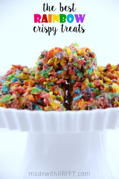 The Best Rainbow Crispy Treats