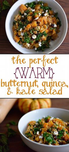 The Perfect (WARM Butternut, Quinoa, & Kale Salad