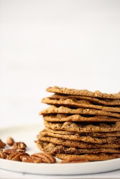 Thin & Chewy Pecan Cookies (Vegan, Gluten-Free